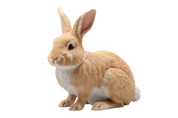 Obraz premium A Charming and Adorable Light Brown Rabbit Figurine