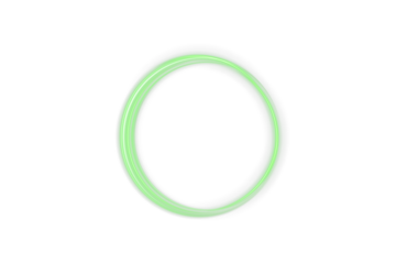 Neon glowing green rings with orbit effect and radial flare. Futuristic digital halo in dark space. Ideal for sci-fi design, UI interface, cosmic backgrounds, vibrant tech posters and energy concept