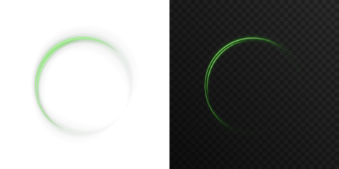 Neon eclipse light effect with glowing green orbit rings. Perfect for high-tech backgrounds, motion graphics, space themes, digital visuals, or minimalist sci-fi UI design concepts.