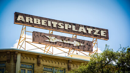 Obraz premium Signposts the direct way to Jobs
