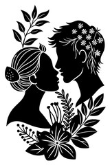vector illustration of a couple