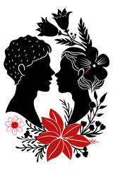 vector illustration of a couple