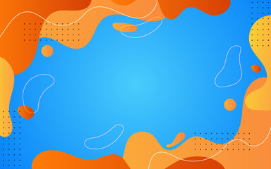 Blue And Orange Abstract Background For Business