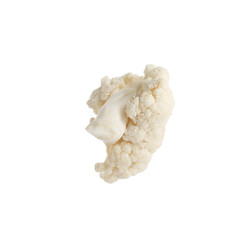 One fresh cauliflower floret isolated on white