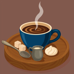 Cup of coffee with topping