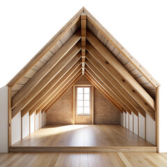 Obraz premium Attic Isolated On White Background