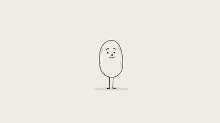 Cartoon potato illustration.  Simple, friendly design