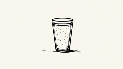 Simple illustration of a glass of water