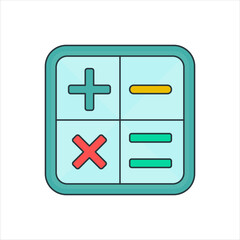 Obraz premium calculator icon. icon related to design elements. suitable for web site, app, user interfaces,element, printable etc. flat icon style. simple vector design editable