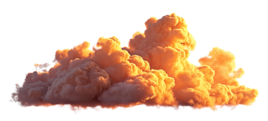 Picturesque sunset clouds on transparent background, cut out