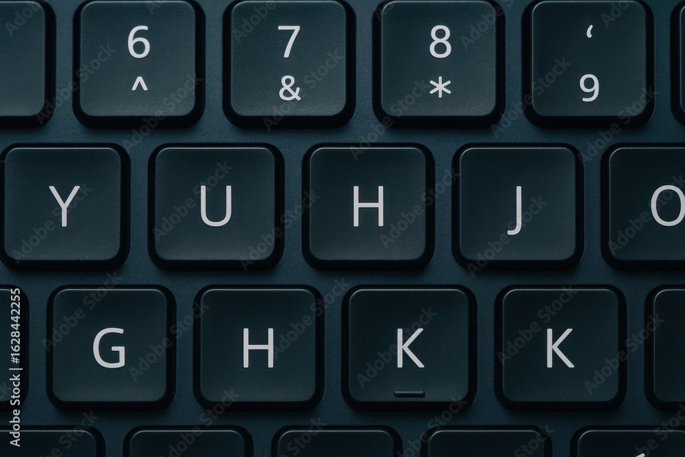 Poster a close-up view of a keyboard's numerical keys