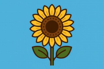 A Joyful Sunflower on a Clear Blue Sky