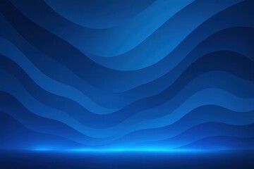 Abstract Ocean Wave Patterns in Deep Blue - A Digital Illustration of Fluid Dynamics