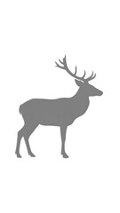 Obraz premium Silhouetted deer profile