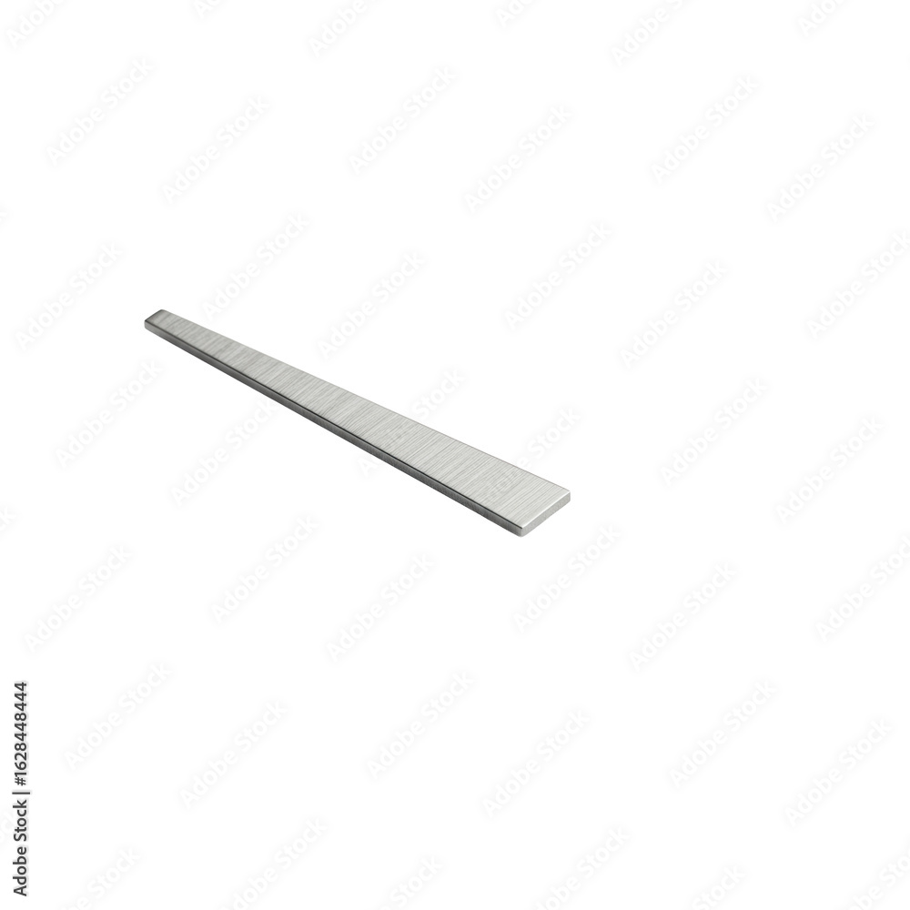 Poster sleek modern clock hour hand, brushed metallic, sharp edges, isolated on pristine transparent seamle
