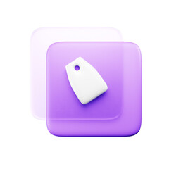 Road sign 3d web and apps icon