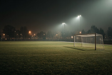 Obraz premium soccer field at night