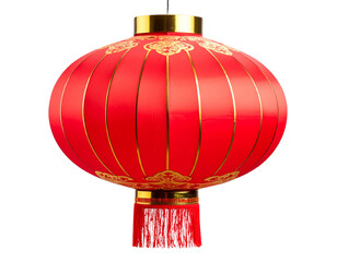 A traditional red lantern with golden accents and intricate patterns, perfect for Chi
