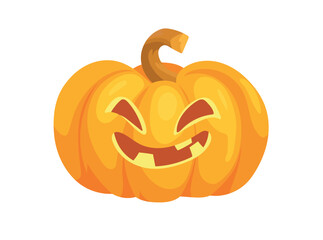 Halloween pumpkins. Flat vector clipart, illustration with isolated background.
