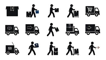 Simple delivery icons