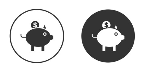 Piggy bank icon. flat sign design. Vector symbol pictogram. UX UI icon
