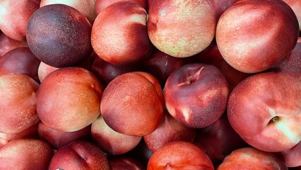fresh white Nectarines on the market