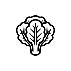 Outline icon of a lettuce head, representing fresh leafy greens used in salads and healthy meals.

