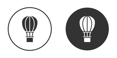 Naklejka premium Hot air balloon icon. flat sign design. Vector symbol pictogram. UX UI icon