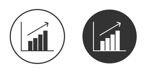 Growing graph icon. flat sign design. Vector symbol pictogram. UX UI icon