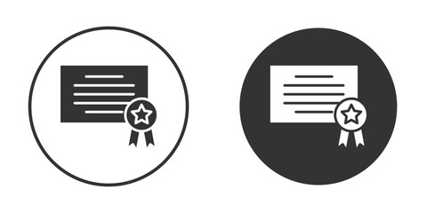 Certificate icon. flat sign design. Vector symbol pictogram. UX UI icon