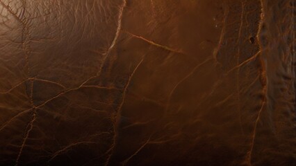 Brown Leather Material with Aging Lines and Surface Detail Background