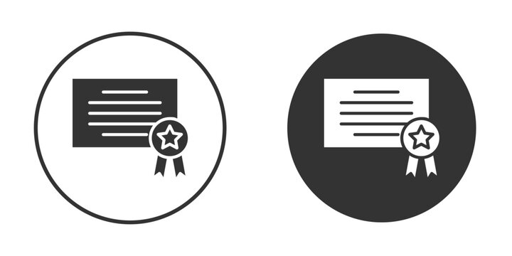 Certificate icon. flat sign design. Vector symbol pictogram. UX UI icon