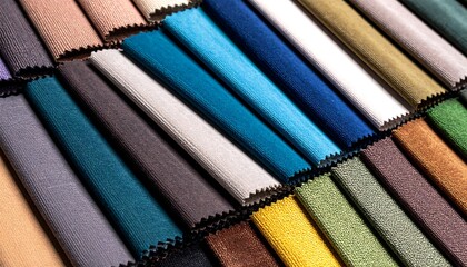 Colorful fabric swatches arranged in a grid pattern