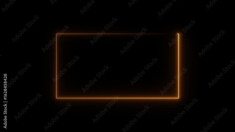 Poster minimal animated background loop for youtube and presentations, rectangle picture frame with four to