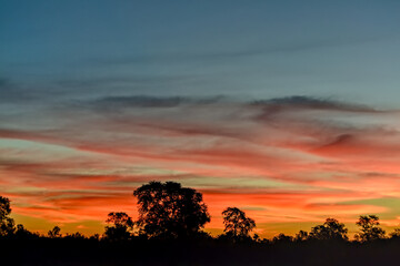 sunset in the Paraguayan Chaco