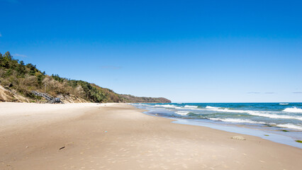 the beach in Władysławowo in spring