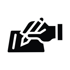  writing glyph icon illustration vector graphic.eps