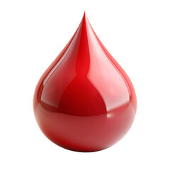 Obraz premium Blood Drop Isolated On White Background