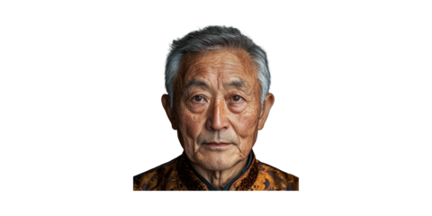 Elderly Man In Traditional Attire. Wisdom And Cultural Heritage Isolated On Transparent Background