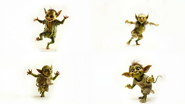 A set of four pictures baby yoo background elements depth scene movement frame style colorful emotion backgrounds figure cartoonish composition gesture illustration layers motion design