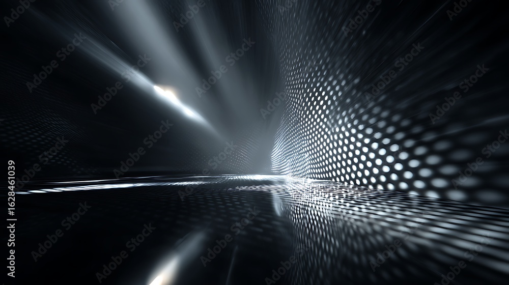 Poster abstract dark background with light effect and dot pattern texture creates a futuristic and modern d