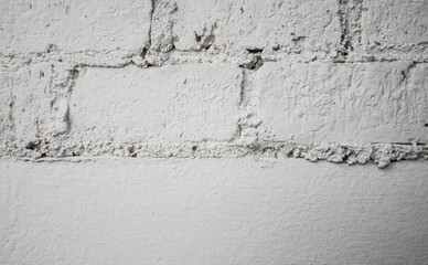 White brick wall texture background.
