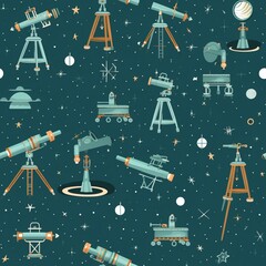 Seamless Pattern of Telescopes and Rovers in Space