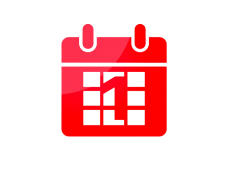 Bright orange star icon on a transparent background