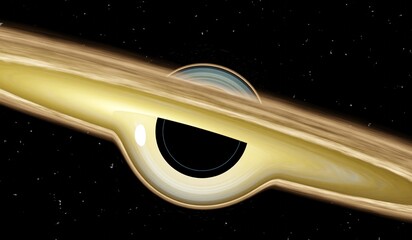 Black hole, universe, gravity, universe, background, 3D illustration