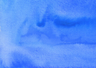 鮮やかな青色のにじみのある水彩背景素材