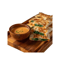 Delicious Spinach and Sweet Potato Quesadillas with Creamy Dipping Sauce