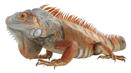 Obraz premium Close-up of a vibrant iguana