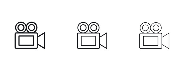 Video camera icon vector design template simple and clean