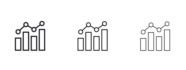 Statistics icon vector design template simple and clean